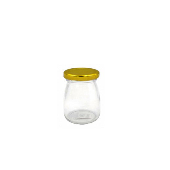 ΒΑΖΑΚΙ ΓΥΑΛΙΝΟ 7.5cm x 5cm ΧΡΥΣΟ ΚΑΠΑΚΙ 100ml 0503312