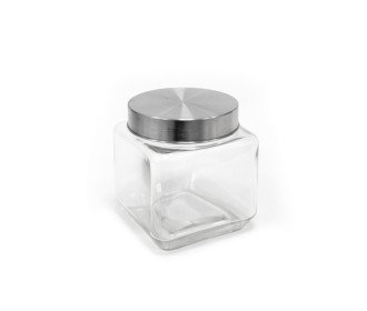 ΒΑΖΟ ΤΕΤΡΑΓΩΝΟ ΜΕ ΑΣΗΜΙ ΚΑΠΑΚΙ 9cm x 10.3cm 0503349