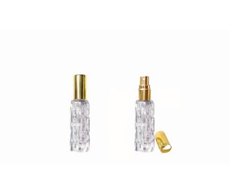 ΓΥΑΛΙΝΗ ΦΙΑΛΗ ΑΡΩΜΑΤΩΝ ΧΡΥΣΟ ΚΑΠΑΚΙ 10ml 0503367