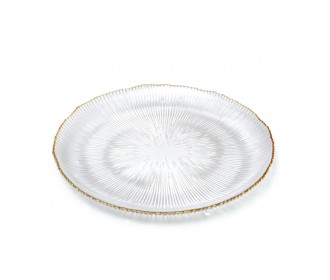 ΓΥΑΛΙΝΗ ΑΝΑΓΛΥΦΗ ΠΙΑΤΕΛΑ 27cm ΜΕ ΧΡΥΣΟ ΧΕΙΛΟΣ 0503385 ΓΥΑΛΙΝΗ ΑΝΑΓΛΥΦΗ ΠΙΑΤΕΛΑ 27cm ΜΕ ΧΡΥΣΟ ΧΕΙΛΟΣ 0503385