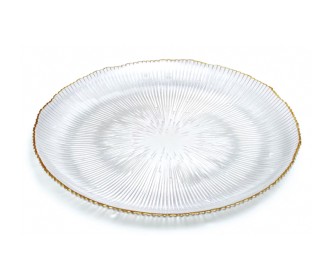 ΓΥΑΛΙΝΗ ΑΝΑΓΛΥΦΗ ΠΙΑΤΕΛΑ 32cm ΜΕ ΧΡΥΣΟ ΧΕΙΛΟΣ 0503386 ΓΥΑΛΙΝΗ ΑΝΑΓΛΥΦΗ ΠΙΑΤΕΛΑ 32cm ΜΕ ΧΡΥΣΟ ΧΕΙΛΟΣ 0503386