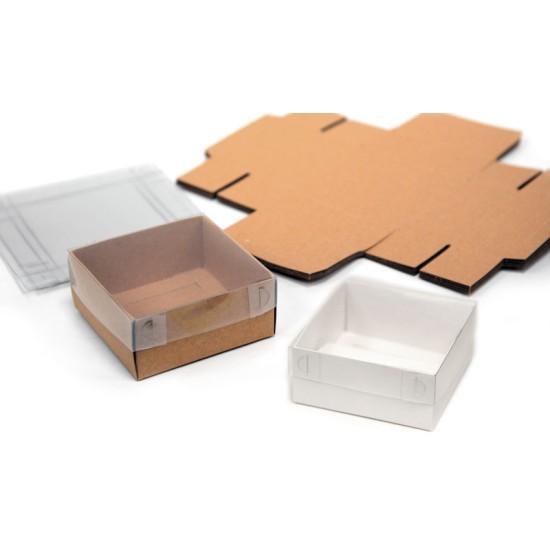 ΚΟΥΤΙ ΧΑΡΤΙΝΟ ΜΕ ΖΕΛΑΤΙΝΑ ΚΑΠΑΚΙ ΜΕΣΑΙΟ 9cm x 9cm x 4cm 0506242