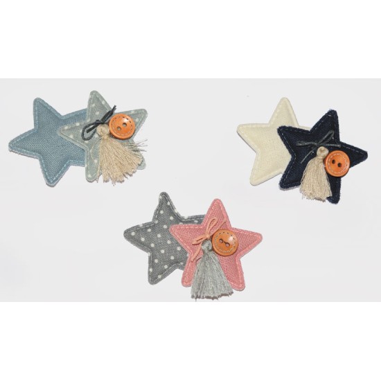 ΔΙΠΛΟ ΑΣΤΕΡΙ ΠΑΝΙΝΟ ΦΟΥΝΤΑ ΚΑΙ ΚΟΥΜΠΙ 6.5cm 0511040
