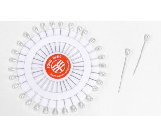 ΚΑΡΦΙΤΣΑ ΜΕ ΠΕΡΛΑ ΜΕΓΑΛΗ 5.5x0.5cm 30τεμ 0512005 ΚΑΡΦΙΤΣΑ ΜΕ ΠΕΡΛΑ ΜΕΓΑΛΗ 5.5x0.5cm 30τεμ 0512005