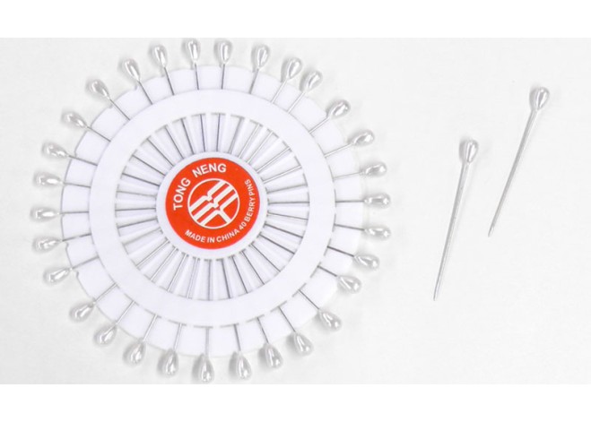 ΚΑΡΦΙΤΣΑ ΜΕ ΠΕΡΛΑ ΜΕΓΑΛΗ 5.5x0.5cm 30τεμ 0512005