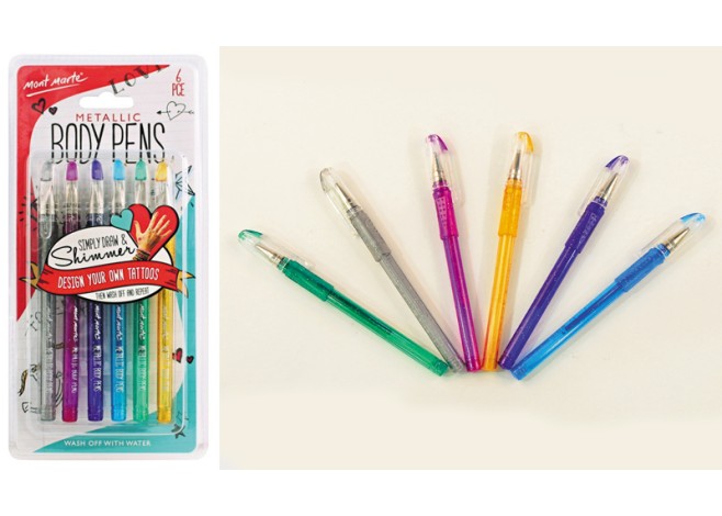 ΣΕΤ 6 ΜΑΡΚΑΔΟΡΩΝ METALLIC BODY ART 0515040 ΣΕΤ 6 ΜΑΡΚΑΔΟΡΩΝ METALLIC BODY ART 0515040