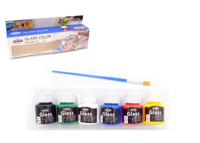 ΣΕΤ 6 ΧΡΩΜΑΤΩΝ ΓΙΑ ΓΥΑΛΙ 25ml 0515236 ΣΕΤ 6 ΧΡΩΜΑΤΩΝ ΓΙΑ ΓΥΑΛΙ 25ml 0515236