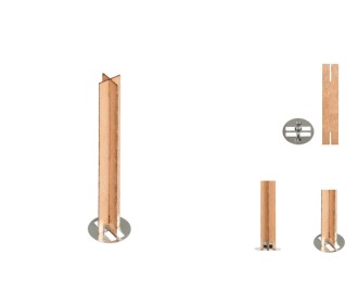 ΦΥΤΙΛΙ ΚΕΡΙΟΥ ΣΤΑΥΡΟΣ ΑΠΟ ΞΥΛΟ ΜΕ ΜΕΤΑΛΛΙΚΗ ΒΑΣΗ 90mm 0515462