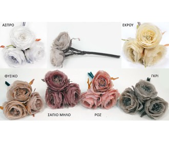 ΠΑΙΩΝΙΑ ΜΠΟΥΚΕΤΟ 3ΤΕΜ 15cm ΜΕ ΣΤΗΜΟΝΕΣ SDBF16862 0516091