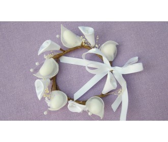 ΣΤΕΦΑΝΑΚΙ ΚΡΙΝΟΣ 5 ΡΑΚΕΤΕΣ 14cm 0517328