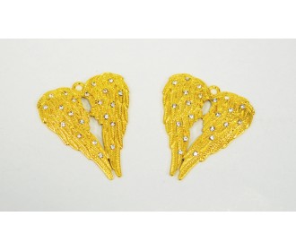 ΜΕΤΑΛΛΙΚΑ ΦΤΕΡΑ ΑΓΓΕΛΟΥ ΜΕ ΣΤΡΑΣΑΚΙΑ 40mm x 50mm B70179 0517938 ΜΕΤΑΛΛΙΚΑ ΦΤΕΡΑ ΑΓΓΕΛΟΥ ΜΕ ΣΤΡΑΣΑΚΙΑ 40mm x 50mm B70179 0517938