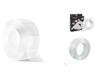 ΑΥΤΟΚΟΛΛΗΤΗ ΤΑΙΝΙΑ 1.2cm x 3m ΔΙΠΛΗΣ ΟΨΗΣ 1.5mm ΔΙΑΦΑΝΗ 0519012