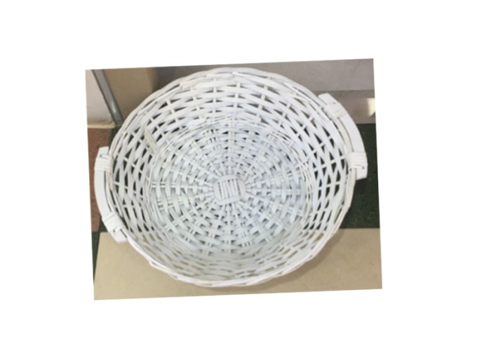 ΚΑΛΑΘΙ ΣΤΡΟΓΓΥΛΟ ΑΣΠΡΟ 55cm x 12cm 0519107