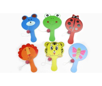 ΞΥΛΙΝΗ ΡΑΚΕΤΑ ΜΕ ΜΠΑΛΑΚΙ ΖΩΑΚΙΑ 24cm x 14cm 0519216