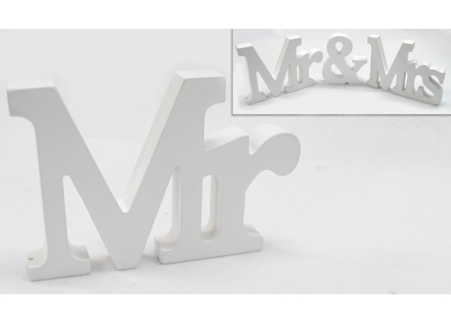 ΞΥΛΙΝΟ Mr & Mrs, ΓΡΑΜΜΑΤΑ MR 15cm x 11cm 0519285 ΞΥΛΙΝΟ Mr & Mrs, ΓΡΑΜΜΑΤΑ MR 15cm x 11cm 0519285