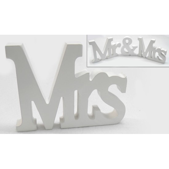 ΞΥΛΙΝΟ Mr & Mrs, ΓΡΑΜΜΑΤΑ MRs 15cm x 11cm 0519286