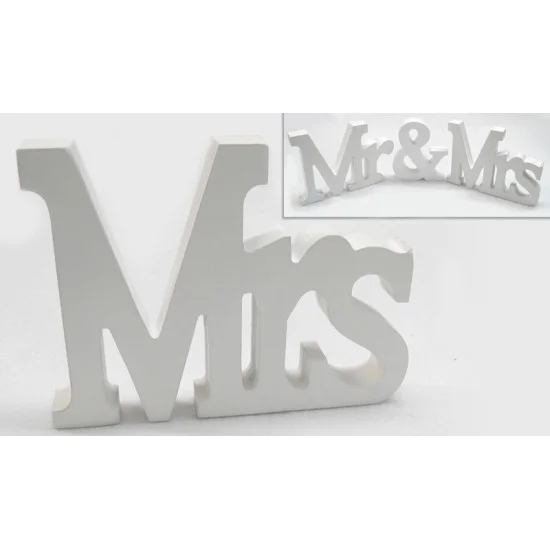 ΞΥΛΙΝΟ Mr & Mrs, ΓΡΑΜΜΑΤΑ MRs 15cm x 11cm 0519286