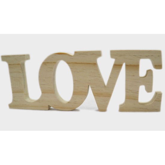 ΞΥΛΙΝΟ LOVE 31cm x 11cm ΦΥΣΙΚΟ 0519306