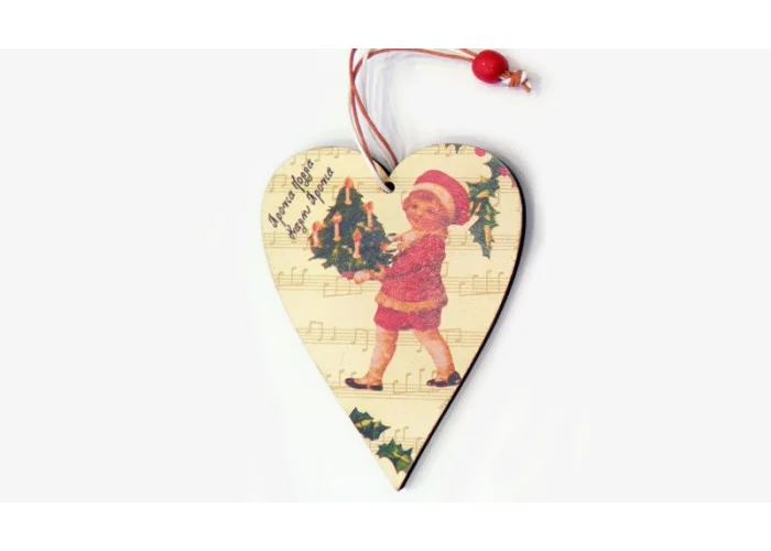 ΞΥΛΙΝΗ ΚΑΡΔΙΑ ΠΑΙΔΙ ΔΕΝΤΡΟ 12cm x 8.5cm 0519314