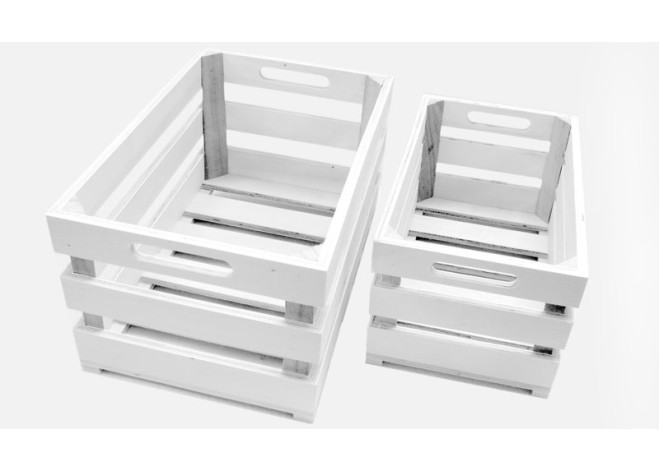 ΞΥΛΙΝΑ ΚΑΦΑΣΙΑ ΨΗΛΑ ΛΕΥΚΟ ΣΕΤ2 32.5x21.5x17cm 0519323 ΞΥΛΙΝΑ ΚΑΦΑΣΙΑ ΨΗΛΑ ΛΕΥΚΟ ΣΕΤ2 32.5x21.5x17cm 0519323