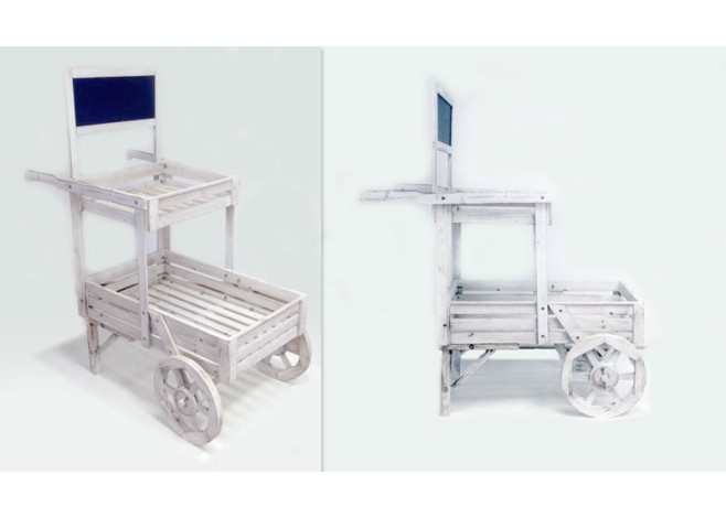 ΞΥΛΙΝΟ ΚΑΡΟΤΣΙ ΜΕ ΠΙΝΑΚΑ 0519353