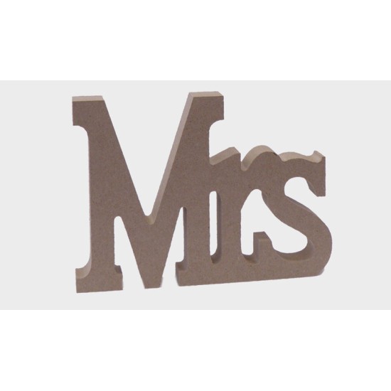 ΞΥΛΙΝΟ Mr & Mrs, ΓΡΑΜΜΑΤΑ MRs 15cm x 11cm MDF 0519383