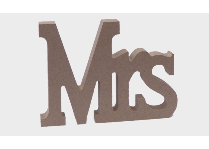 ΞΥΛΙΝΟ Mr & Mrs, ΓΡΑΜΜΑΤΑ MRs 15cm x 11cm MDF 0519383