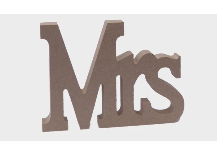 ΞΥΛΙΝΟ Mr & Mrs, ΓΡΑΜΜΑΤΑ MRs 15cm x 11cm MDF 0519383