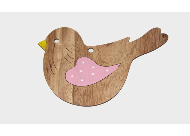 ΞΥΛΙΝΟ ΠΟΥΛΙ ΡΟΖ 20x29CM 0519524