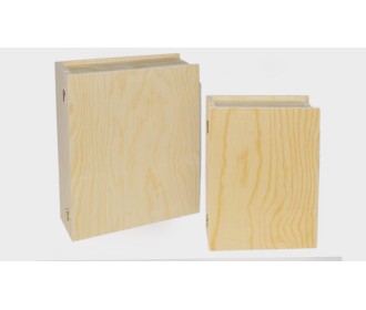 ΞΥΛΙΝΟ ΒΙΒΛΙΟ ΣΕΤ/2 21x14.5cm 0519535 ΞΥΛΙΝΟ ΒΙΒΛΙΟ ΣΕΤ/2 21x14.5cm 0519535