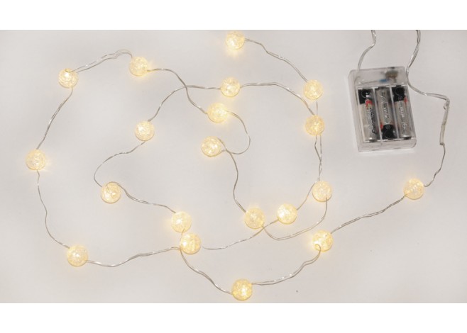 ΓΙΡΛΑΝΤΑ 2m ΜΕ 20 ΜΠΑΛΙΤΣΕΣ LED ΜΠΑΤΑΡΙΑΣ 0519565