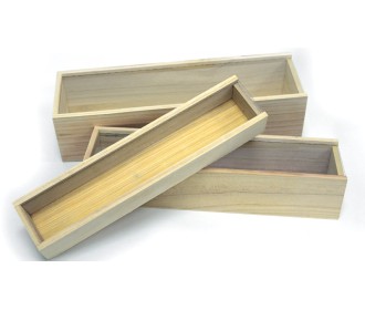 ΞΥΛΙΝΟ ΚΟΥΤΙ ΜΕ ΠΛΕΞΙΓΚΛΑΣ ΜΑΚΡΟΣΤΕΝΟ 36cm x 11cm ΣΕΤ/3 HT21P-001 0519702