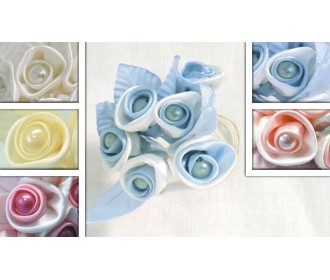 ΤΡΙΑΝΤΑΦΥΛΛΟ ΣΑΤΕΝ ΜΕ ΠΕΡΛΑ 11cm 6τεμ/μάτσο 0520018