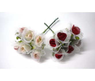 ΛΟΥΛΟΥΔΙ ΔΙΧΡΩΜΟ ΓΑΖΑ 10cm 6τεμ/μάτσο 0520060