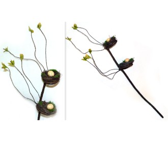 ΚΛΑΔΙ ΜΕ 2 ΦΩΛΙΕΣ 55cm 9cm 0520106