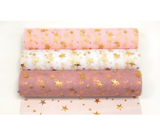 ΡΟΛΟ ΤΟΥΛΙ ΜΕ ΧΡΥΣΑ ΑΣΤΕΡΙΑ 29cm x 10Υ 0527276