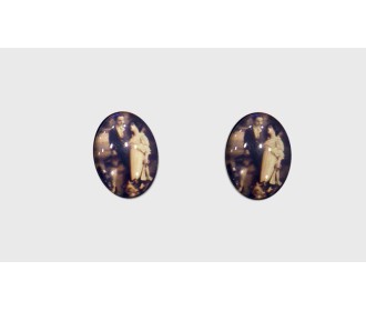 ΓΥΑΛΙΝΟ ΦΩΤΟ ΓΑΜΟΣ ΒΙΝΤΑΖ ΣΚΕΤΗ 25mm x 18mm 0529004