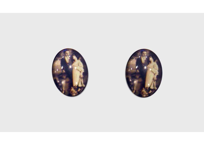 ΓΥΑΛΙΝΟ ΦΩΤΟ ΓΑΜΟΣ ΒΙΝΤΑΖ ΣΚΕΤΗ 25mm x 18mm 0529004