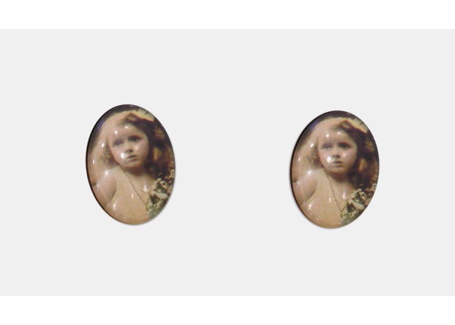 ΓΥΑΛΙΝΟ ΦΩΤΟ ΚΟΡΙΤΣΙ ΒΙΝΤΑΖ ΣΚΕΤΗ 18mm x 25mm 0529006