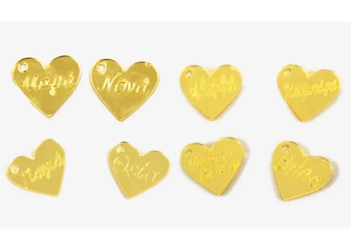 ΚΑΡΔΙΑ ΠΛΕΞΙΓΚΛΑΣ ΜΕ ΟΝΟΜΑΤΑ ΧΡΥΣΟ 2.1cm x 1.9cm 0529018