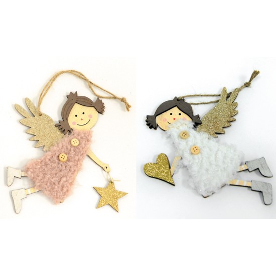 ΚΡΕΜΑΣΤΟ ΞΥΛΙΝΟ ΑΓΓΕΛΑΚΙ 15cm x 14cm 0530026
