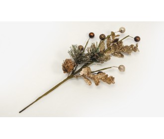 ΚΛΑΔΙ ΜΕ ΠΕΡΛΕΣ ΚΑΙ ΜΠΡΟΝΖΕ ΦΥΛΛΑ 27cm x 15cm 0530042 ΚΛΑΔΙ ΜΕ ΠΕΡΛΕΣ ΚΑΙ ΜΠΡΟΝΖΕ ΦΥΛΛΑ 27cm x 15cm 0530042