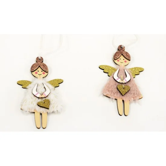 ΚΡΕΜΑΣΤΟ ΞΥΛΙΝΟ ΑΓΓΕΛΑΚΙ 11cm x 6cm 0530093