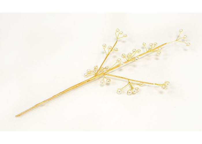 ΚΛΑΔΙ ΧΡΥΣΟ ΜΕ ΠΕΡΛΕΣ 31cm 0530098