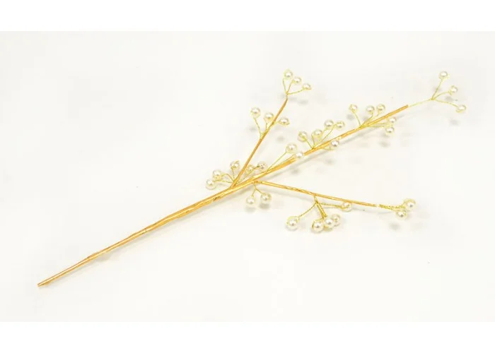 ΚΛΑΔΙ ΧΡΥΣΟ ΜΕ ΠΕΡΛΕΣ 31cm 0530098
