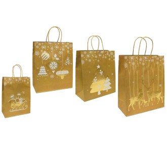 ΤΣΑΝΤΕΣ ΦΥΣΙΚΟ ΧΡΙΣΤΟΥΓΕΝΝΙΑΤΙΚΕΣ ΜΕ ΣΤΡΙΦΤΟ ΧΕΡΑΚΙ 25cm x 33cm x 12cm 0530126