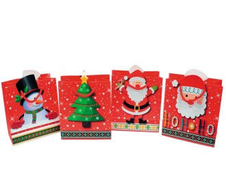 ΤΣΑΝΤΑ ΧΡΙΣΤΟΥΓΕΝΝΙΑΤΙΚΗ ΜΕ ΚΟΠΤΙΚΟ 14cm x 15cm 0530144