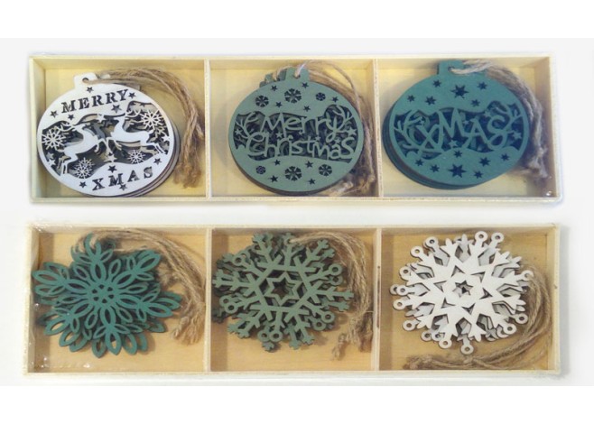 ΧΡΙΣΤΟΥΓΕΝΝΙΑΤΙΚΑ ΞΥΛΙΝΑ ΚΡΕΜΑΣΤΑ 12ΤΕΜ. ΣΤΟΛΙΔΙΑ WTH-22/20 0531049