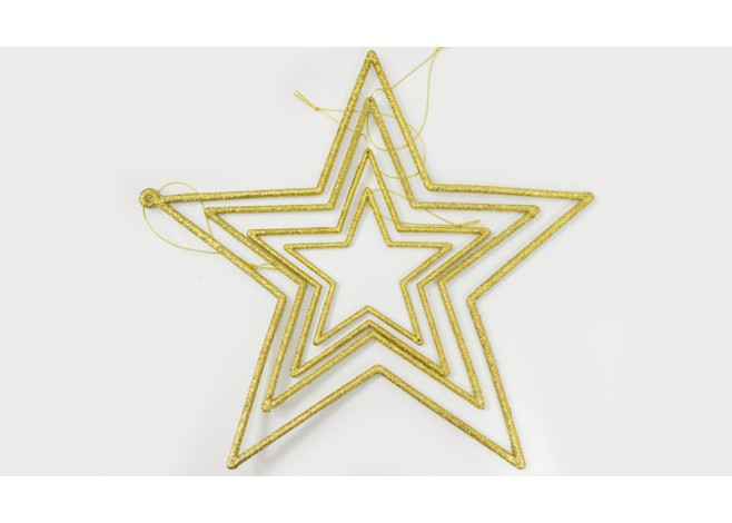 ΑΣΤΕΡΙ ΚΡΕΜΑΣΤΟ ΜΕ ΓΚΛΙΤΕΡ 24.5cm HEE-16931B-1 0531102