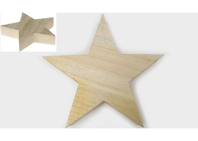 ΞΥΛΙΝΟ ΑΣΤΕΡΙ 30x30x6cm HDN-182898 0531108